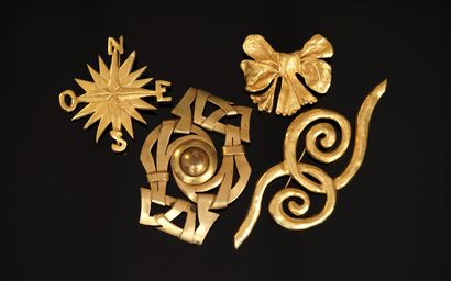 Gilded metal SET including 3 PINS, 