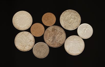 SET in silver of various denominations comprising...