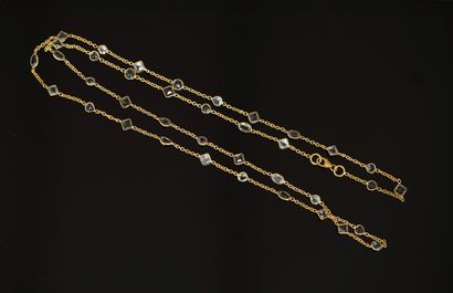 SAUTOIR in 925/°° gold-plated silver dotted...