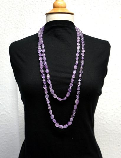 SAUTOIR without clasp made of light purple...