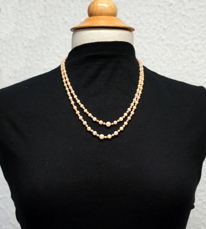 COLLAR with double strand of white cultured...