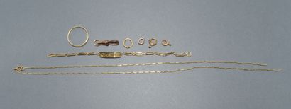 LOT OF 18k (750/°°) GOLD (including a metal...