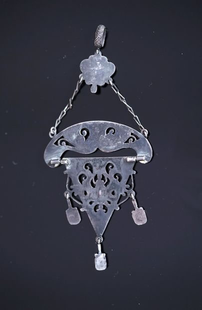PENDANT in silver and silver gilt min 800/°°...