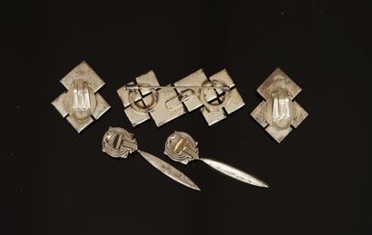 JACQUES GAUTIER - DEMI PARURE in silver-plated...