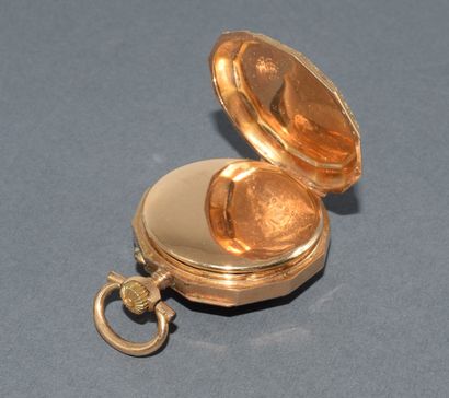 MONTRE A GOUSSET in 18K (750/°°) yellow gold,...