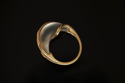 18k (750/°°) yellow gold ring with eagle...