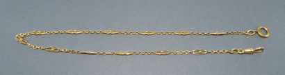 WATCH CHAIN in 18K (750/°°) yellow gold with...