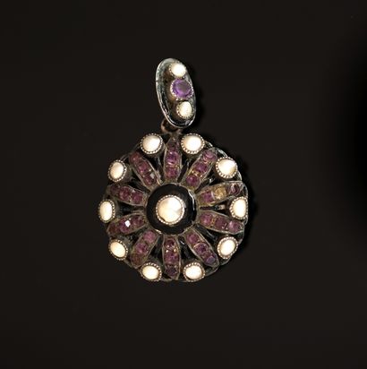 PENDENTIF porte-photo en argent et argent...