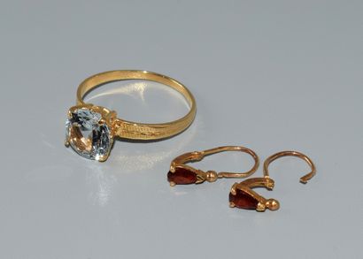 ENSEMBLE in 18K (750/°°) yellow gold with...