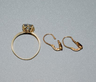 ENSEMBLE in 18K (750/°°) yellow gold with...