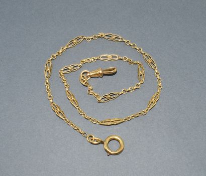 WATCH CHAIN in 18K (750/°°) yellow gold with...