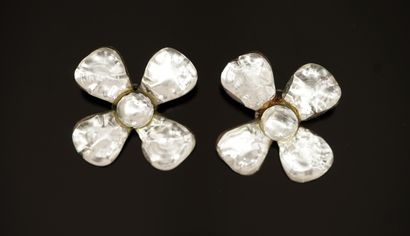JACQUES GAUTIER - PAIR OF silver-plated ear...