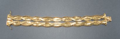 BRACELET in 18k (750/°°) yellow gold with...