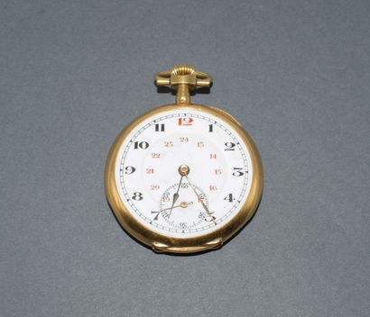 MONTRE A GOUSSET in 18K (750/°°) yellow gold,...