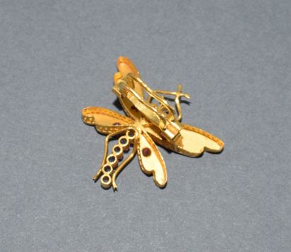 COLLAR BUTTON in 18K (750/°°) yellow gold...
