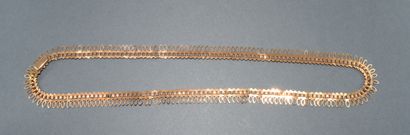NECKLACE in 18k (750/°°) yellow gold with...