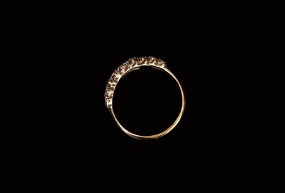 BAGUE JARRETIERE en or rose 18k (750/°°)...