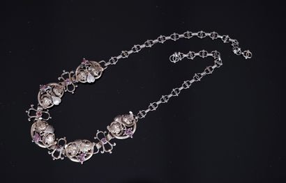 COLLIER in silver and silver gilt min 800/°°...