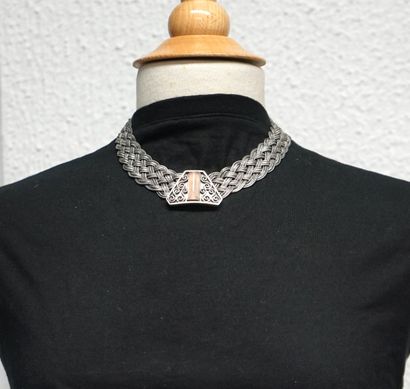NECKLACE in silver min 800/°° formed by a...