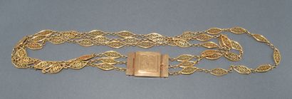 COLLIER en or jaune 18K (750/°°) poinçon...