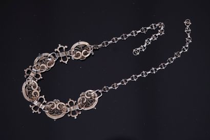 COLLIER in silver and silver gilt min 800/°°...