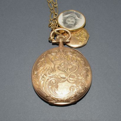 MONTRE A GOUSSET in 18K (750/°°) yellow gold...