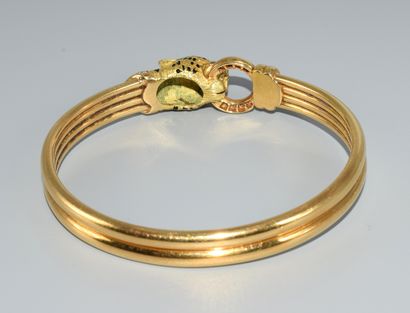 BRACELET JONC opening in 18K (750/°°) yellow...