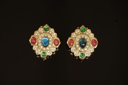CHRISTIAN DIOR Germany - Pair of gold-plated...