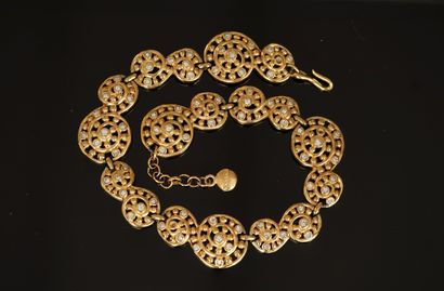 LANVIN - Gilded metal choker necklace, the...