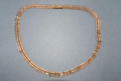 NECKLACE in 18k (750/°°) yellow gold with...