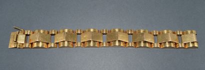 BRACELET TANK in 18K (750/°°) yellow gold,...