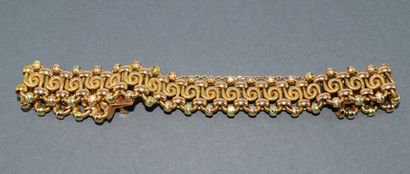BRACELET in 18K (750/°°) yellow gold, hallmarked...