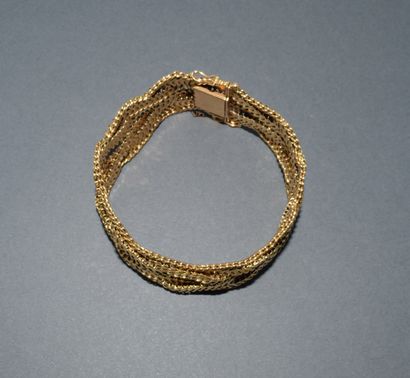 BRACELET in 18k (750/°°) yellow gold with...