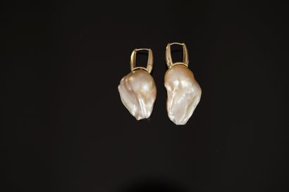 PAIR OF 925/°° gilt silver swan ear pendants...