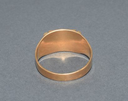 Gentleman's 18K (750/°°) yellow gold eagle...