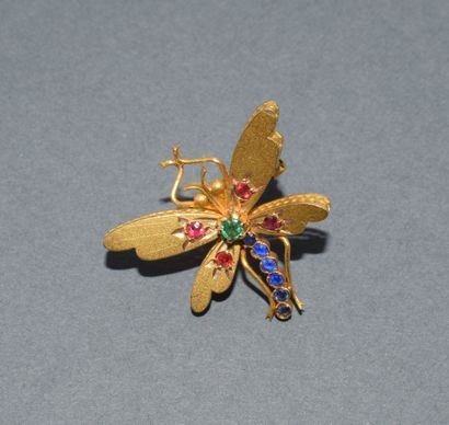 COLLAR BUTTON in 18K (750/°°) yellow gold...
