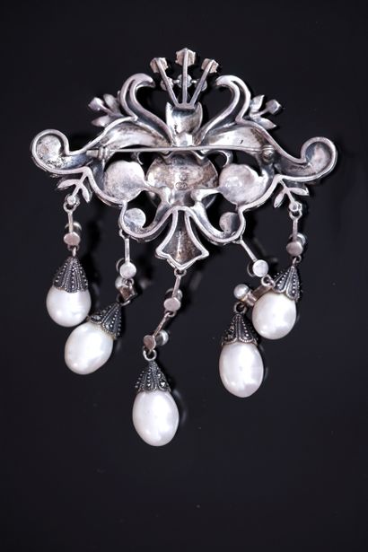 IMPORTANTE BROCHE en argent 925/°° poinçon...