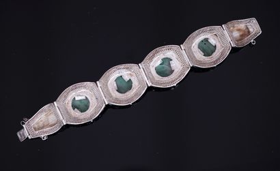 BRACELET in silver min 800/°° swan hallmark,...