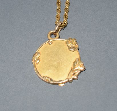 18K (750/°°) yellow gold CHAIN, eagle head...