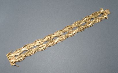 BRACELET in 18k (750/°°) yellow gold with...