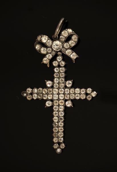 Silver CROSS PENDANT, boar hallmark, entirely...