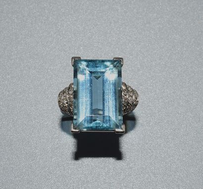 Art Deco platinum ring, dog-head hallmark,...