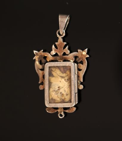 Silver and silver-gilt photograph-holder...