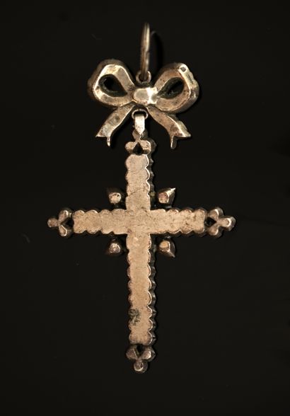 Silver CROSS PENDANT, boar hallmark, entirely...