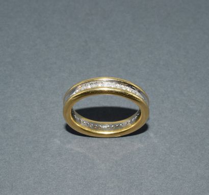 ALLIANCE en or jaune et blanc 18K (750/°°),...