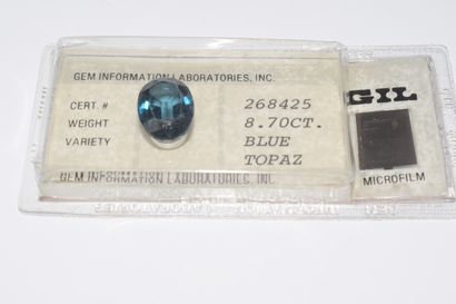 TOPAZE Blue London under seal with its GIL...