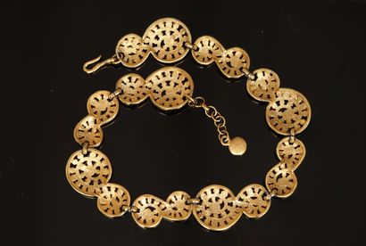 LANVIN - Gilded metal choker necklace, the...