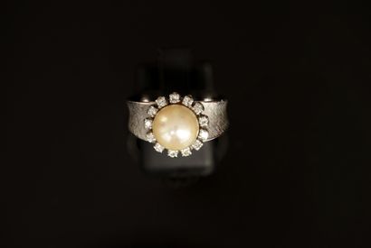 RING in 18K (750/°°) white gold and min....