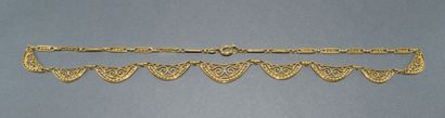 DRAPERIE COLLAR in 18K (750/°°) yellow gold...