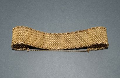 BRACELET MANCHETTE en or jaune 18K (750/°°),...